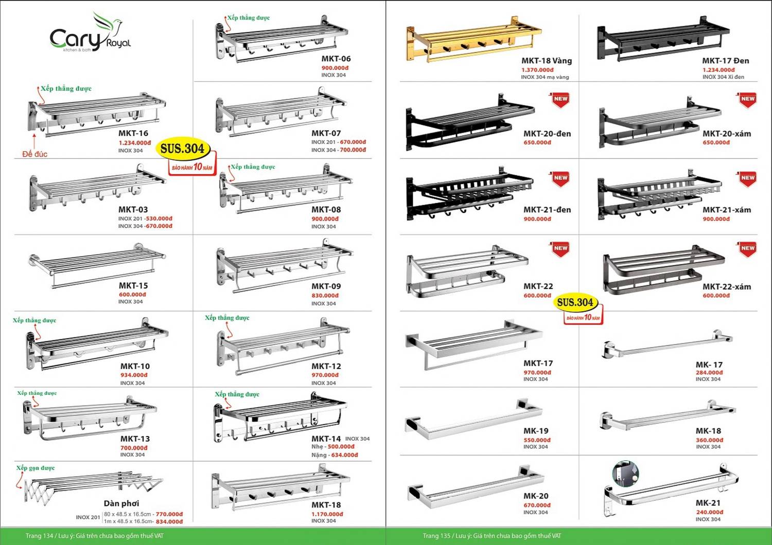 Thiết bị vệ sinh CARY ROYAL Catalogue và Bảng giá mới nhất 2024 - 2025 /Page 68